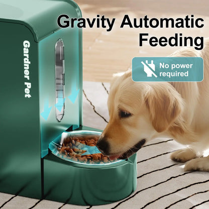 Automatic Gravity Pet Feeder and Water Dispenser