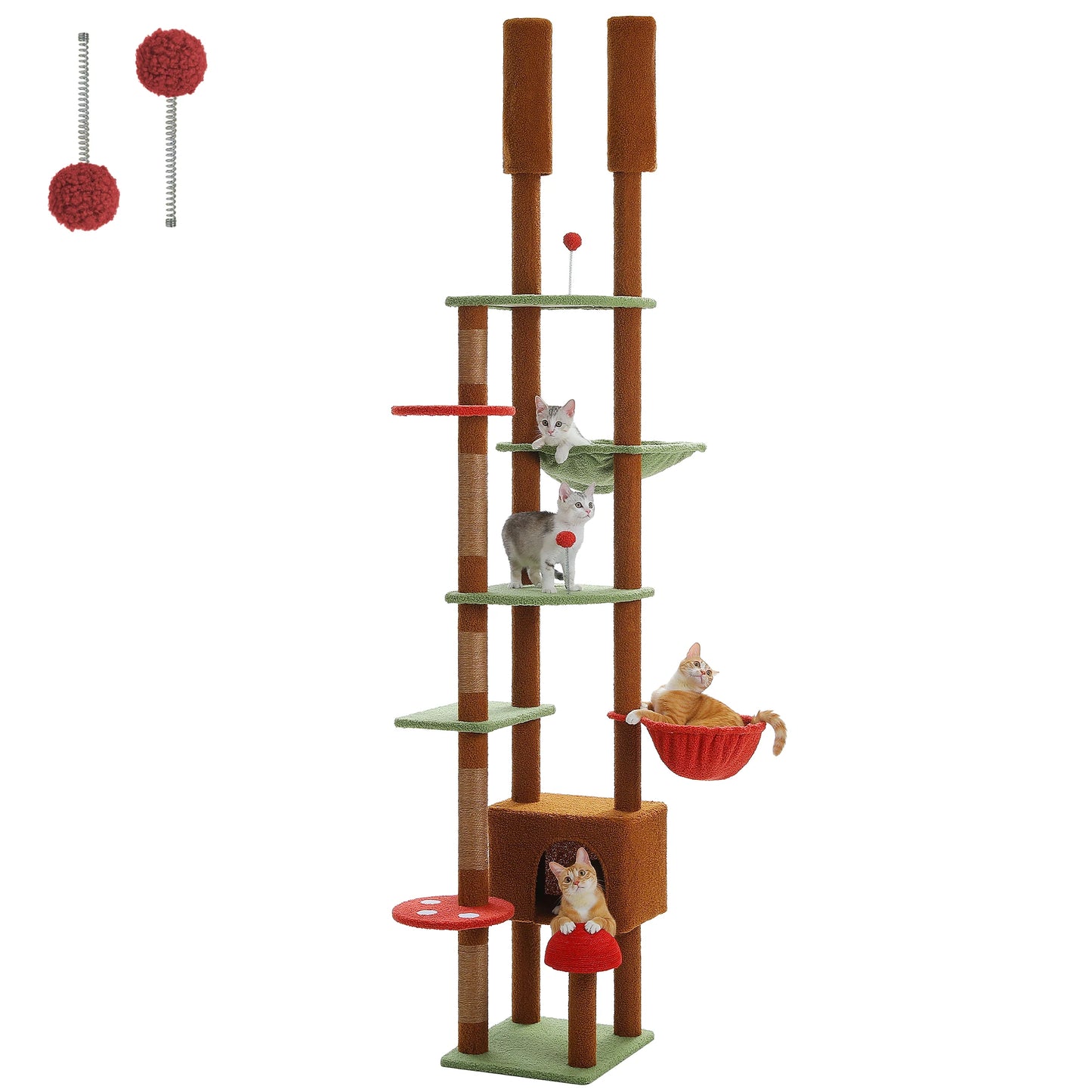 Floor to Ceiling Cat Tower Adjustable Height