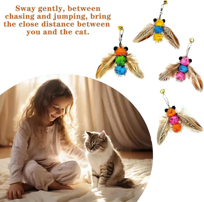 4-Piece Cat Feather Toy Refill Set