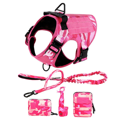 Military Pink Camouflage Dog Harness,large Medium
