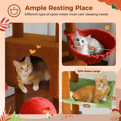 Floor to Ceiling Cat Tower Adjustable Height