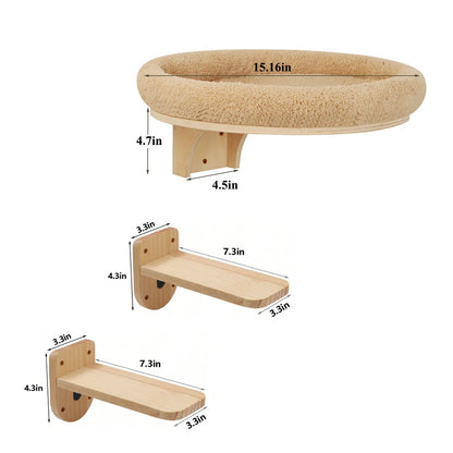Cat Wall Mounted  Climbing Ladder, Hammock