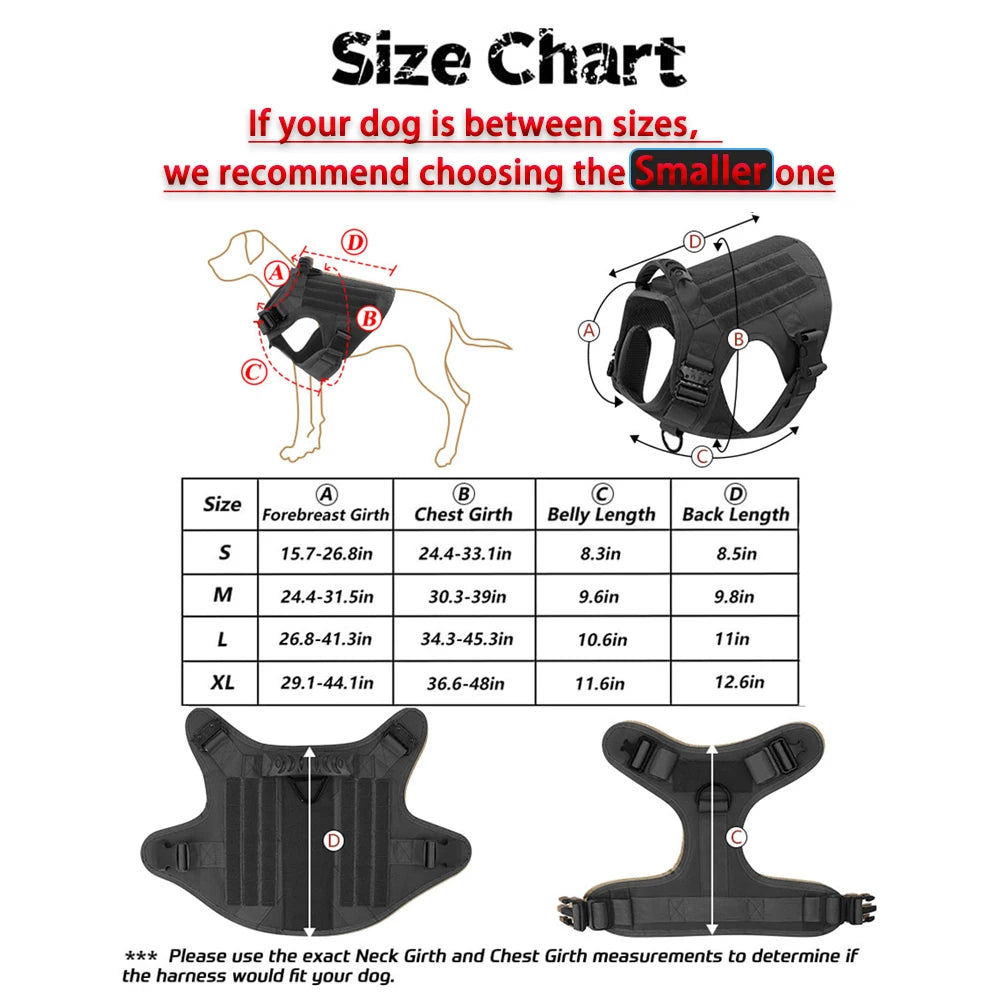 Military  Training Vests Tactical Dogs Harnesses Accessories
