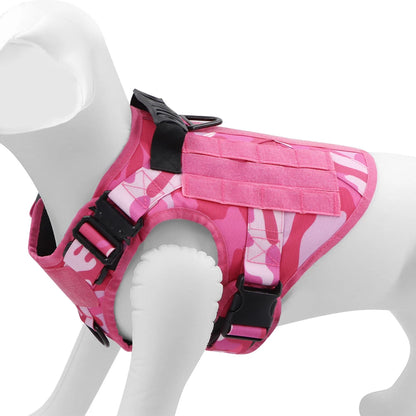Military Pink Camouflage Dog Harness,large Medium